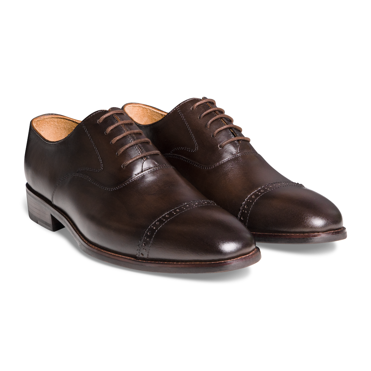 Captoe Oxford, Black, Leather - Image 3