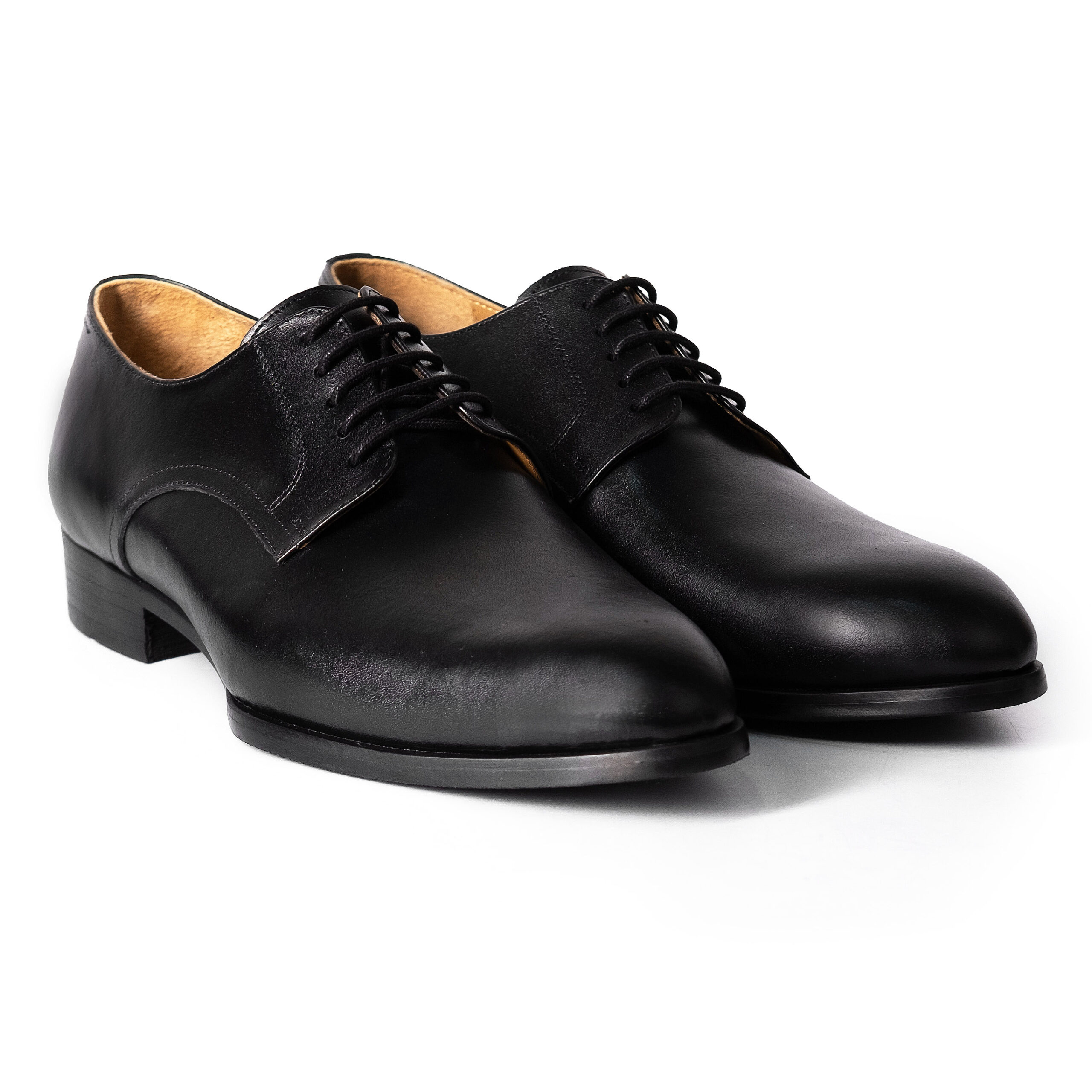 Plain Toe Derby DB02, Black, Leather