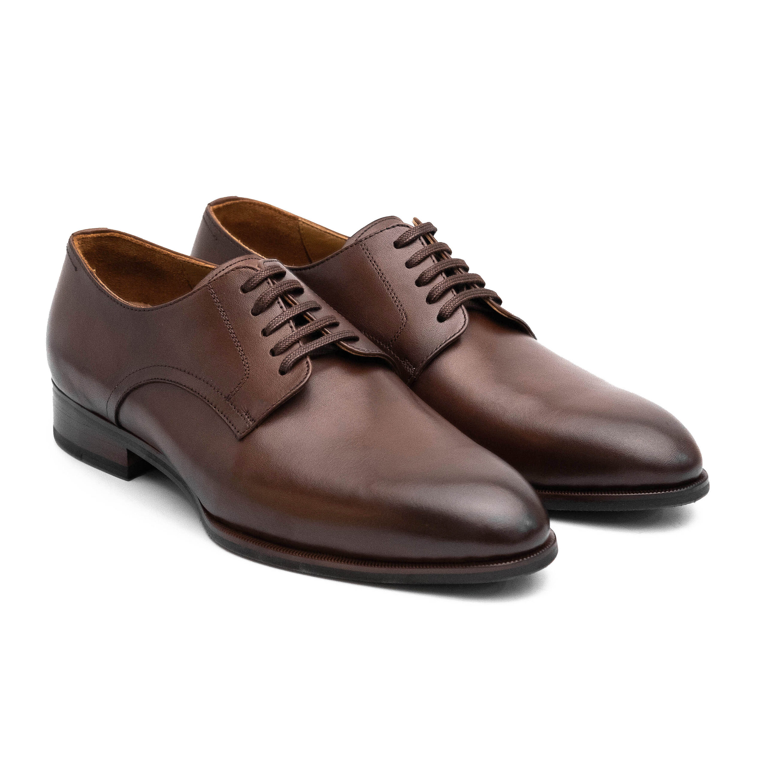 Plain Toe Derby DB02, Black, Leather - Image 2