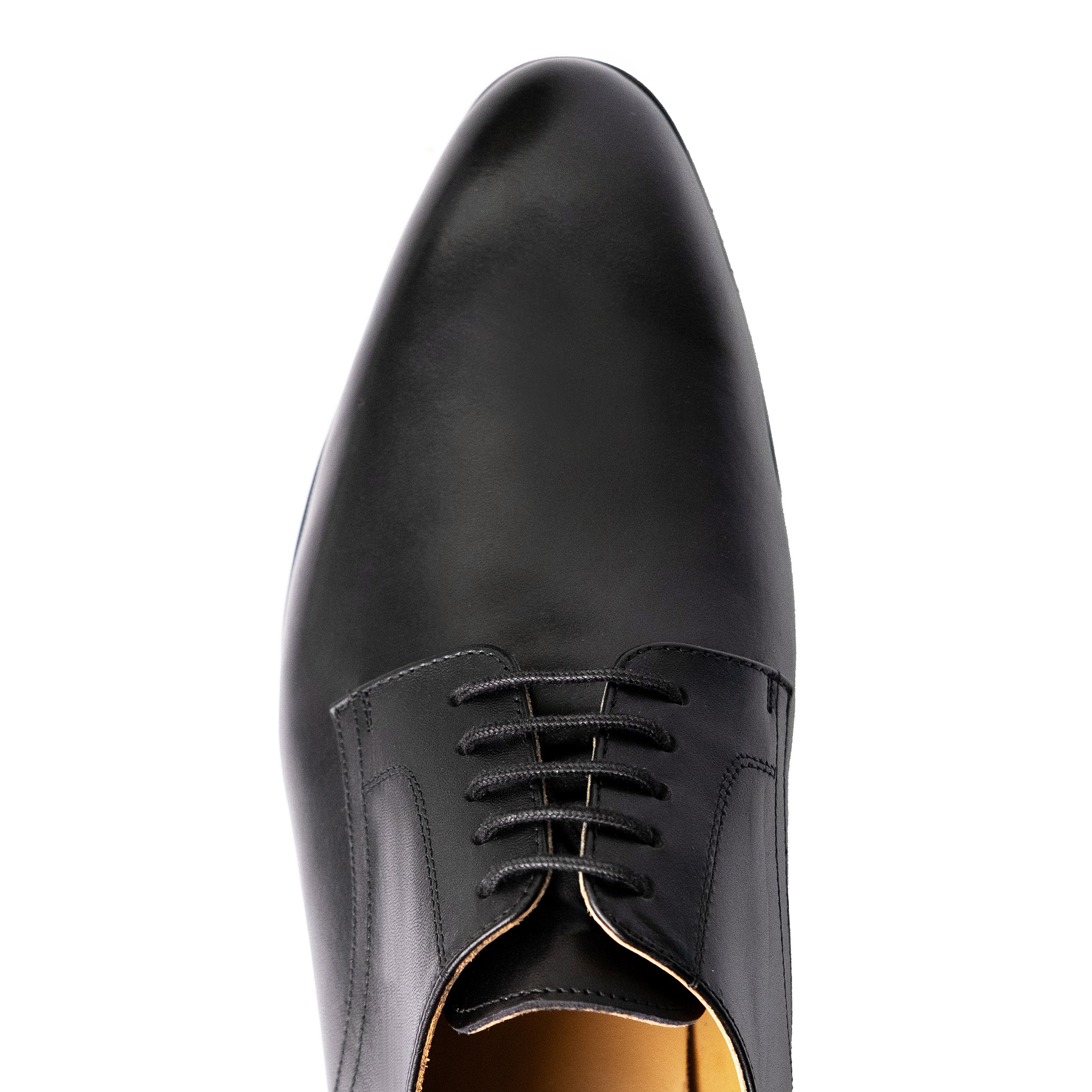 Plain Toe Derby DB02, Black, Leather - Image 4