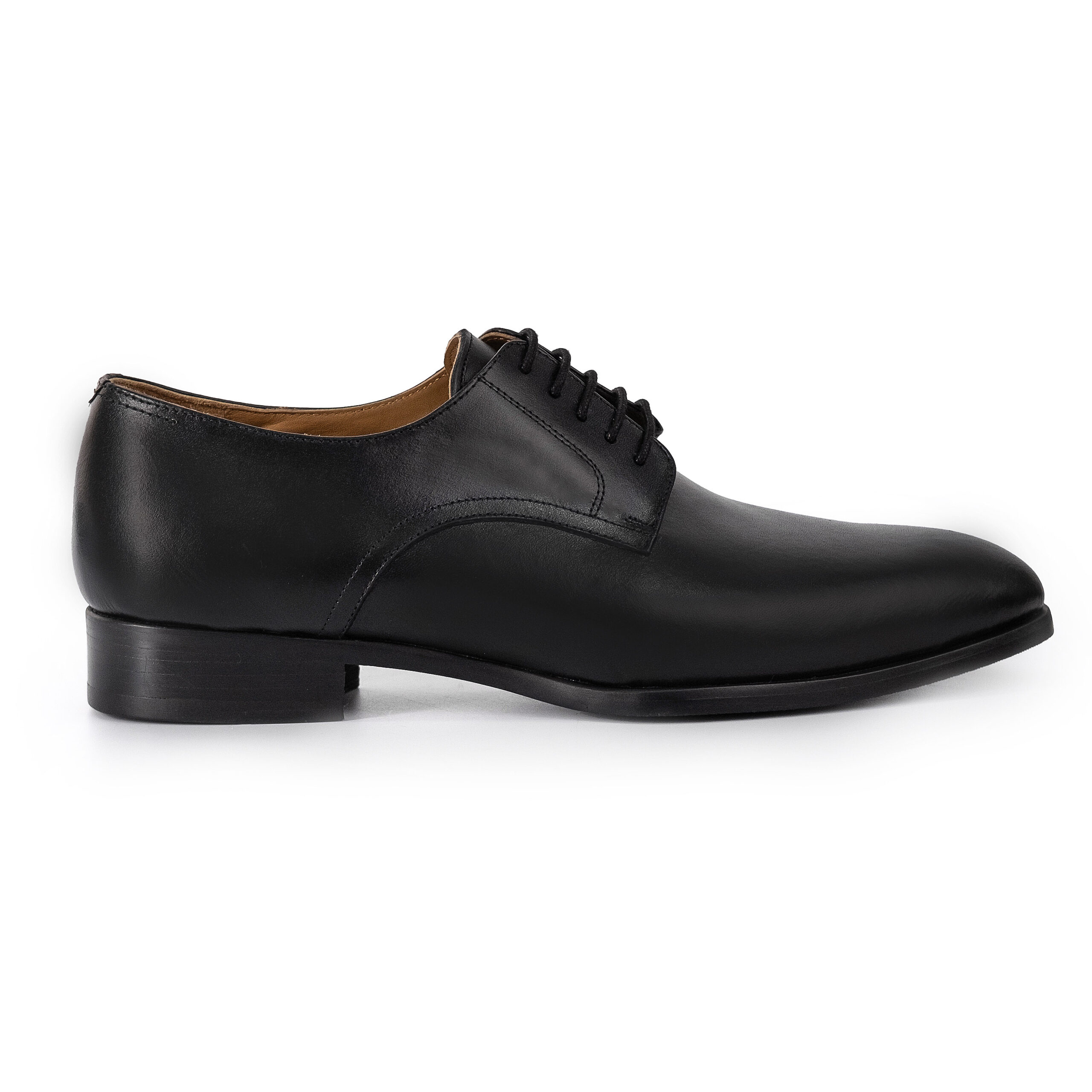 Plain Toe Derby DB02, Black, Leather - Image 6