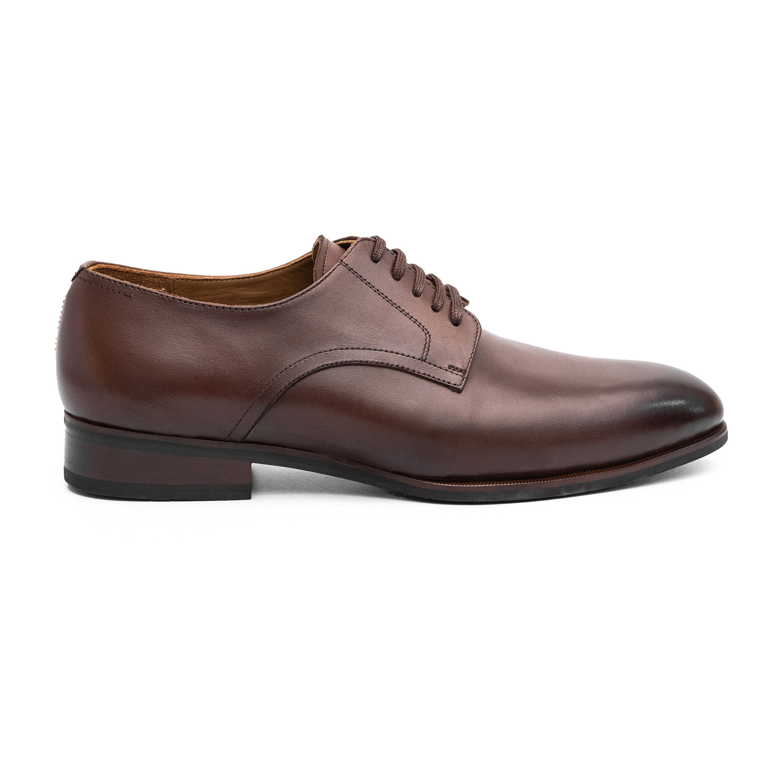 Plain Toe Derby DB02, Black, Leather - Image 7