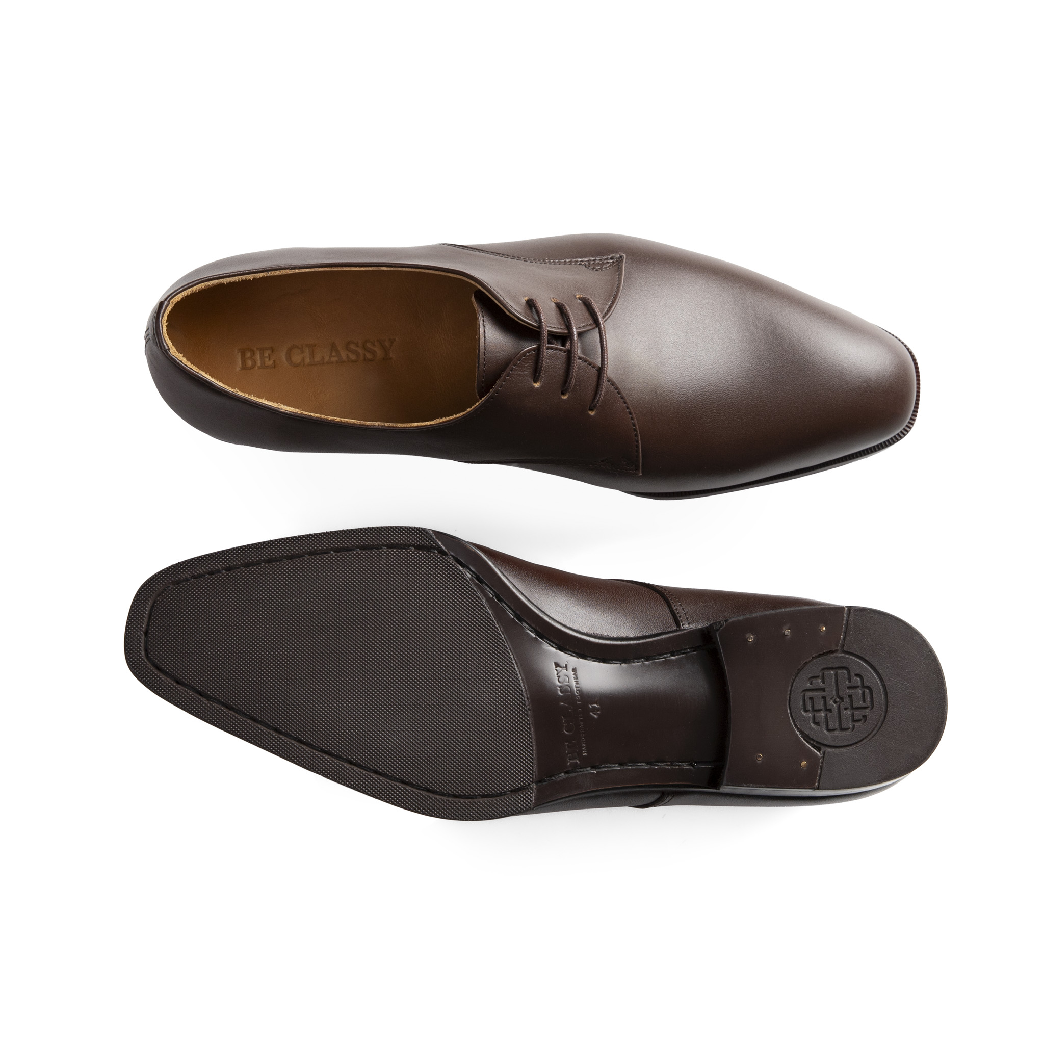 3 Eye Derby, Brown, High-End Cow Leather - Image 4